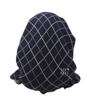 Lizi Headwear ABPNACF Navy/Colorful Plaid Border Pre-Tied Bandanna with Light Grip myselflingerie.com