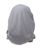 Lizi Headwear Grey Shimmer Lines Pre-Tied Bandanna with Light Non Slip Grip myselflingerie.com