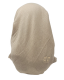 Lizi Headwear Solid Taupe Shimmer Pre-Tied Bandanna with Light Non Slip Grip myselflingerie.com