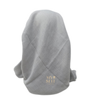 Lizi Headwear Solid Grey Open Back Pre-Tied Bandanna with Light Non Slip Grip myselflingerie.com