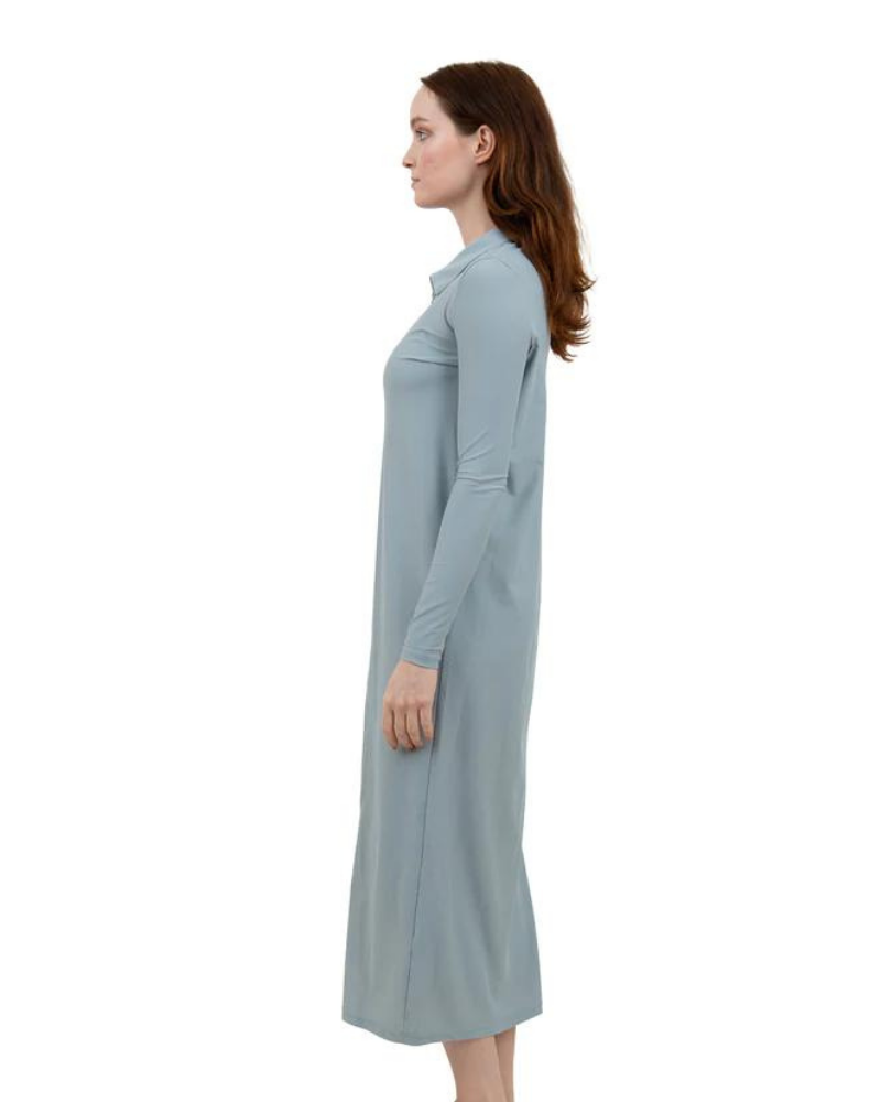 Undercover Waterwear ZMD Black Full Zip Maxi Swim Dress myselflingerie.com