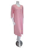 Iora Lingere 22119D Cloud Pink Lace V Neck Modal Nightgown myselflingerie.com