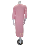 Iora Lingere 22119D Cloud Pink Lace V Neck Modal Nightgown myselflingerie.com
