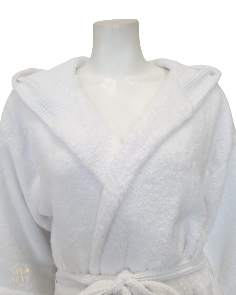Iora Lingerie 22320C 100% Cotton Hooded Terry Bath Robe myselflingerie.com