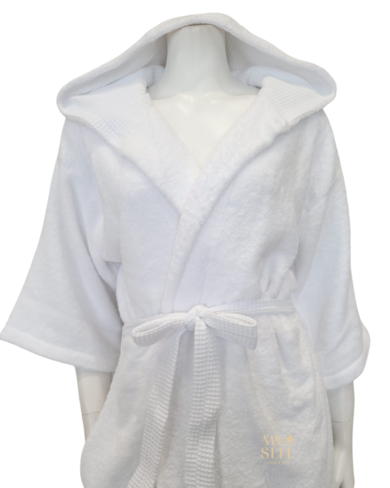 Iora Lingerie 22320C 100% Cotton Hooded Terry Bath Robe myselflingerie.com