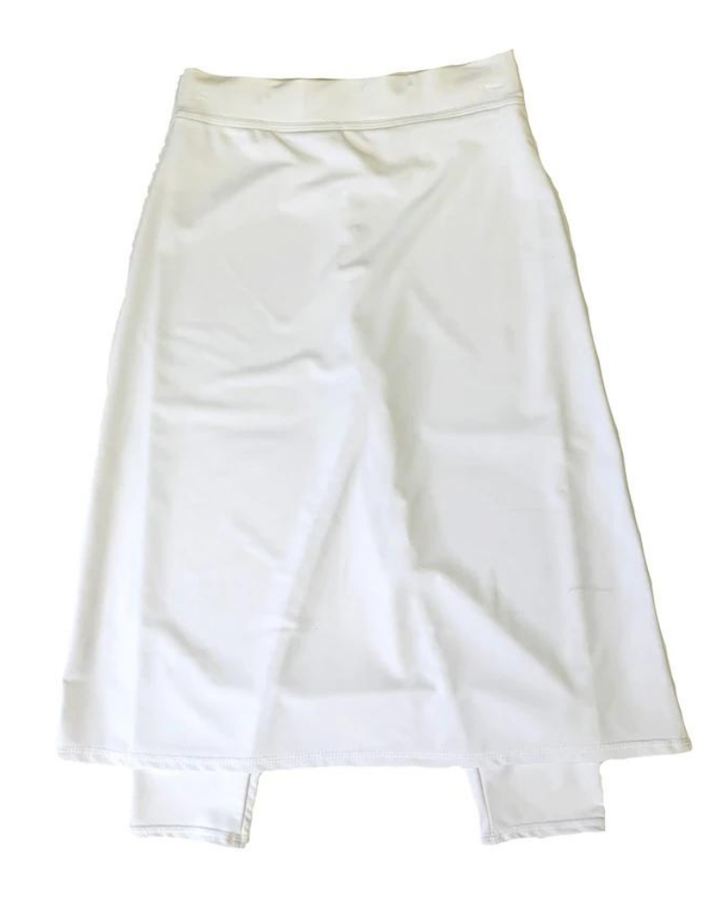 BSL White Swim Skirt with Leggings