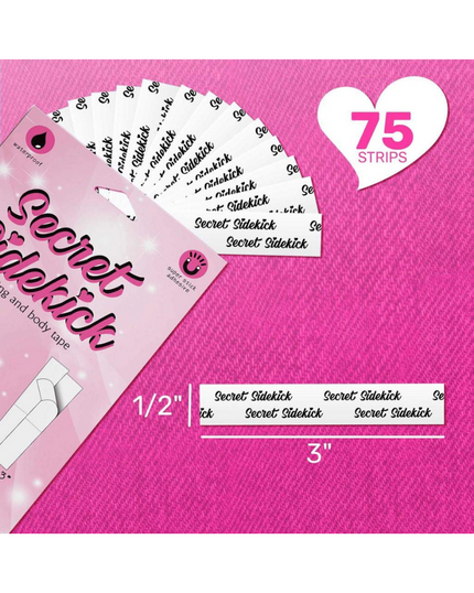 Secret Sidekick Clothing & Body Tape 75 Strips myselflingerie.com