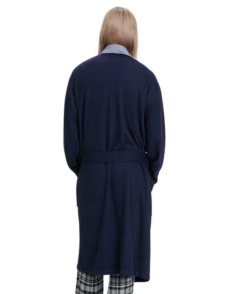 UGG 1096932 Navy Heather Robinson Men's Wrap Robe Myselflingerie.com