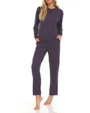 Flora Nikrooz Q81265 Mid Grey Christa Henley Modal Pajamas Set myselflingerie.com