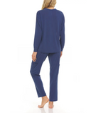 Flora Nikrooz Q81265 Ocean Christa Henley Modal Pajamas Set