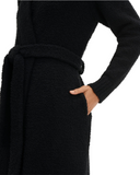 UGG 1121090 Black Lenny Knit Morning Robe Wrap myselflingerie.com