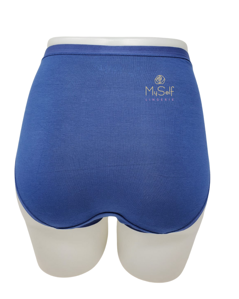Me Moi MU-1013 3pk Midnight Blue Cotton Briefs myselflingerie.com