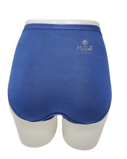 Me Moi MU-1013 3pk Midnight Blue Cotton Briefs myselflingerie.com