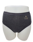 Me Moi MU-1013 3pk Charcoal Heather Cotton Briefs myselflingerie.com