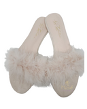 Rya Collection Champagne Feather Slippers