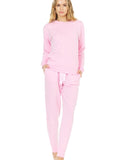 Flora Nikrooz Q81173 Blaire Carnation Fleece Lined Modal Pajamas Set MYSELFLINGERIE.COM
