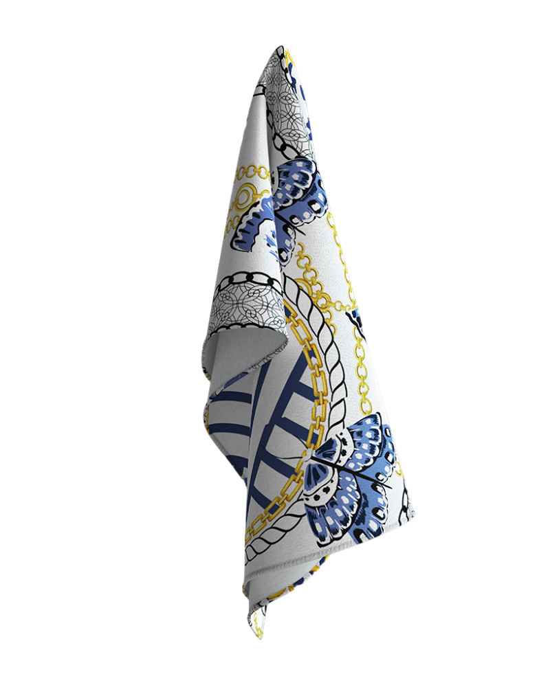 Tie Ur Knot Butterfly Chains Print Square myselflingerie.com