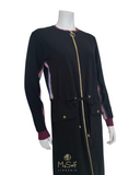 Runelli Zippered Cotton Morning Robe with Shimmer Ribbon