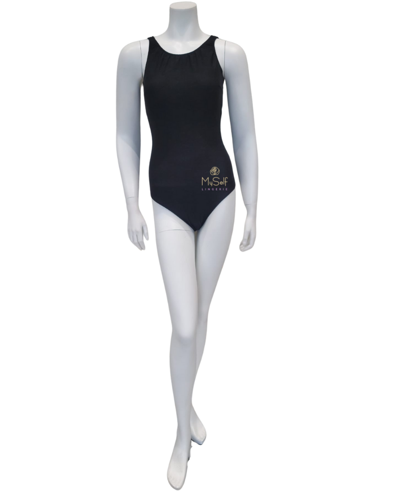21AP180 Black Essentials High Neck Swimsuit