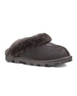 UGG 5125 Coquette Clog Suede Slippers with Fur Trim myselflingerie.com
