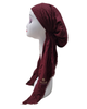 Lizi Headwear Textured Solid Burgundy Pre-Tied Bandanna myselflingerie.com