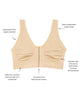 Wacoal 835475 Nude Front Closure Wire Free Bralette MYSELFLINGERIE.COM