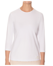 Gemsli White 3/4 Sleeve Organic Cotton Shell