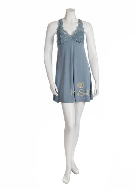 FLEUR'T 630 Lace T-Back Short Chemise myselflingerie.com