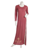 Iora Lingerie 19422C Rose Modal Nightgown with White Stripe myselflingerie.com