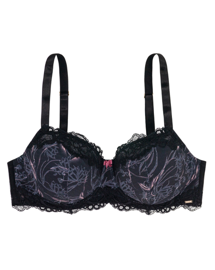 Dorina D000196 Floral Fantasy Black 3 Part Underwire Bra myselflingerie.com