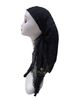 Lizi Headwear Open Back Solid Black Textured Pre-Tied Bandanna myselflingerie.com