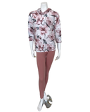 Oh! Zuza Floral Hooded Lounge Top and Antique Rose Leggings