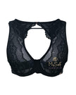 Marc and Andre Paris A9-0911-T Black Lace Top Underwire Bralette myselflingerie.com