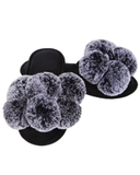 Me Moi Luxe Pompom Plush Slippers
