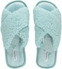 Flora Nikrooz Spa Green Victoria Sherpa Criss Cross Slippers