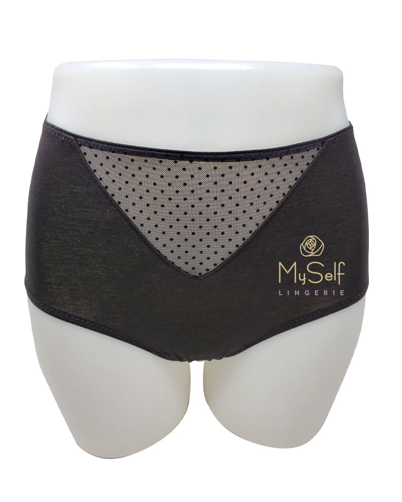 Gemsli 33200 Mesh Insert Organic Cotton Black Briefs 3 Pk myselflingerie.com