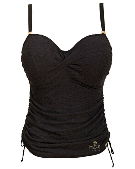 Fantasie 6356 Black Ottawa Underwire Tankini Top MYSELFLINGERIE.COM