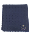 Lizi Headwear Textured Solid Navy Square Scarf with Light Non Slip Grip