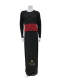 Chicolli Black / Red Leopard Modal Nursing Nightgown