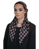 Tie Ur Knot Rose Printed Houndstooth Pre-Tied Bandanna with Full Non Slip Grip mysellfingerie.com