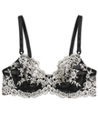 Wacoal 65191 Embrace Lace  Black/Ivory Underwire Bra MYSELFLINGERIE.COM
