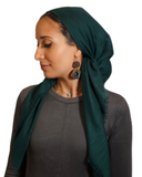Tie Ur Knot Forest Green Solid Pre-Tied Bandanna with Light Non Slip Grip myselflingerie.com