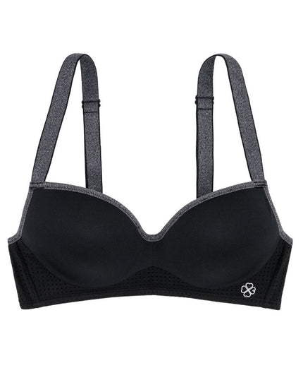 Dorina D000227 Memphis Black Molded Wire Free Sports Bra myselflingerie.com