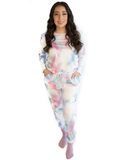 Plush The Splattered Multi Tie Dye Cotton Blend Pajamas Set