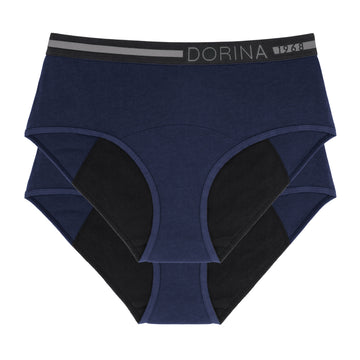 Dorina D000159 Eco Moon Highly Absorbent Navy Cotton Brief 2 Pk myselflingerie.com