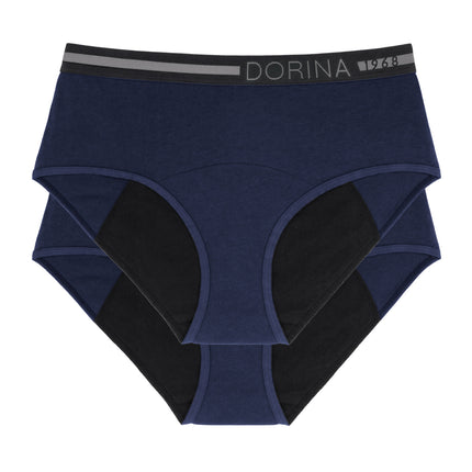 Dorina D000159 Eco Moon Highly Absorbent Navy Cotton Brief 2 Pk myselflingerie.com