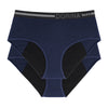 Dorina D000159 Eco Moon Highly Absorbent Navy Cotton Brief 2 Pk myselflingerie.com