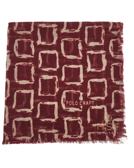 Lizi Headwear Rust Plaid Square Scarf with Light Non Slip Grip myselflingerie.com