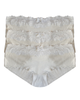 You 100-201 Lace Top White Cotton Hipsters 3 Pack myselflingerie.com