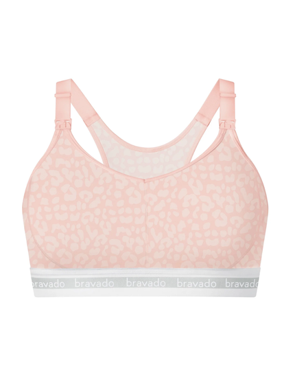 Bravado 1015VBA Original Pink Leopard Cotton Wire Free Nursing Bra (Cups DD-G) myselflingerie.com